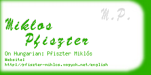 miklos pfiszter business card